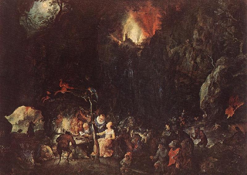 BRUEGHEL, Jan the Elder Temptation of St Anthony dfs